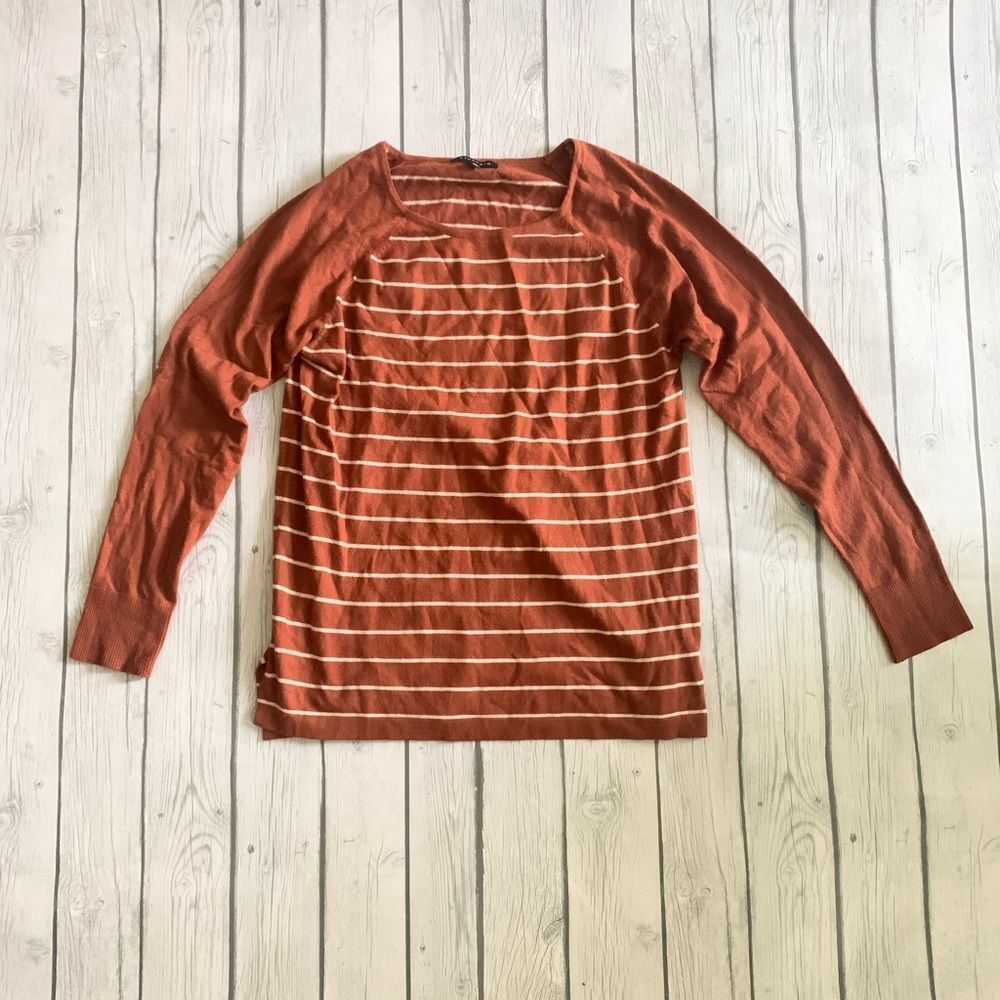 Staccato brown striped lightweight sweater-medium
